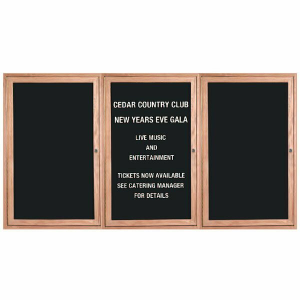 Aarco RBB3648 36in x 48in Reversible Free Standing Natural Cork Board with Solid Oak Wood Frame 116RBB3648